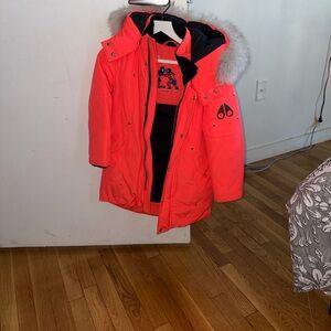 Moose Knuckles Kids Coral Puffer Jacket with Fur Hood